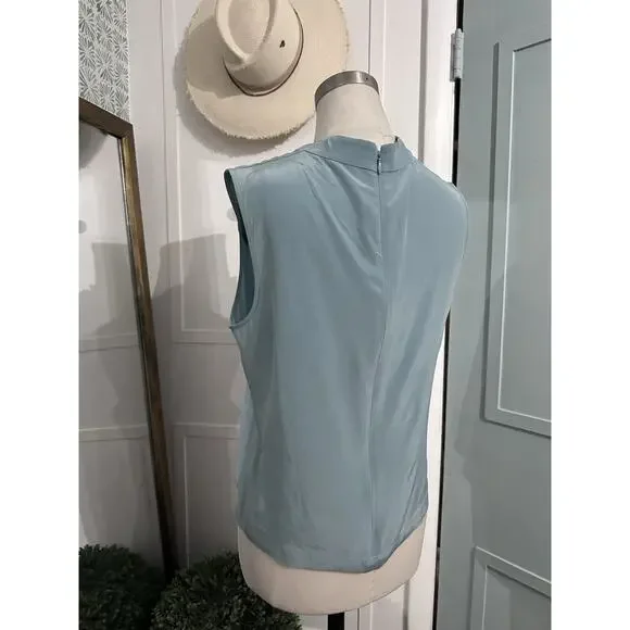 St. John 100% Silk Blouse Sleeveless Tank Top Women’s Shirt Size 6 - Picture 4 of 7